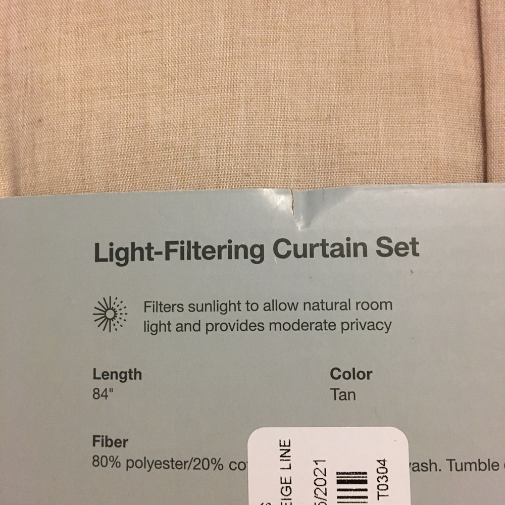 Rod pocket tan curtains ๐ป - Picture 5 of 5